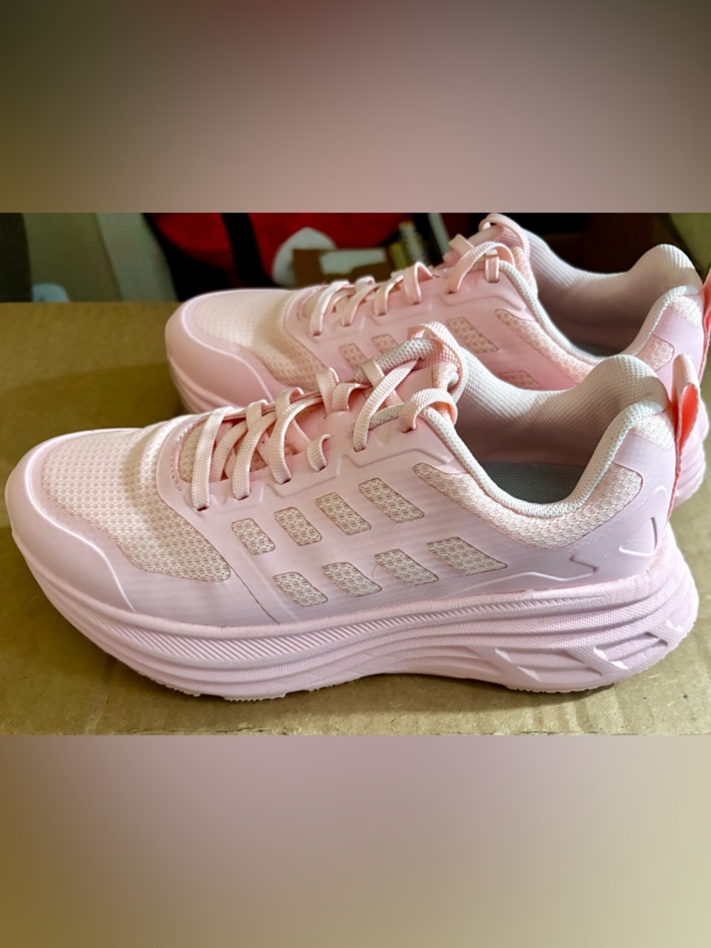 Women's Breathable Pink Running Sneakers